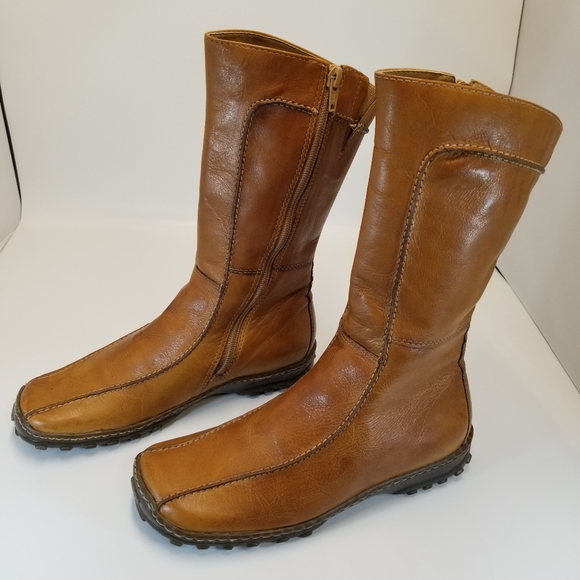 Steve Madden Shoes - Steve Madden Cameo Womans Size 7B Brown Leather Tall Boots Side Zip